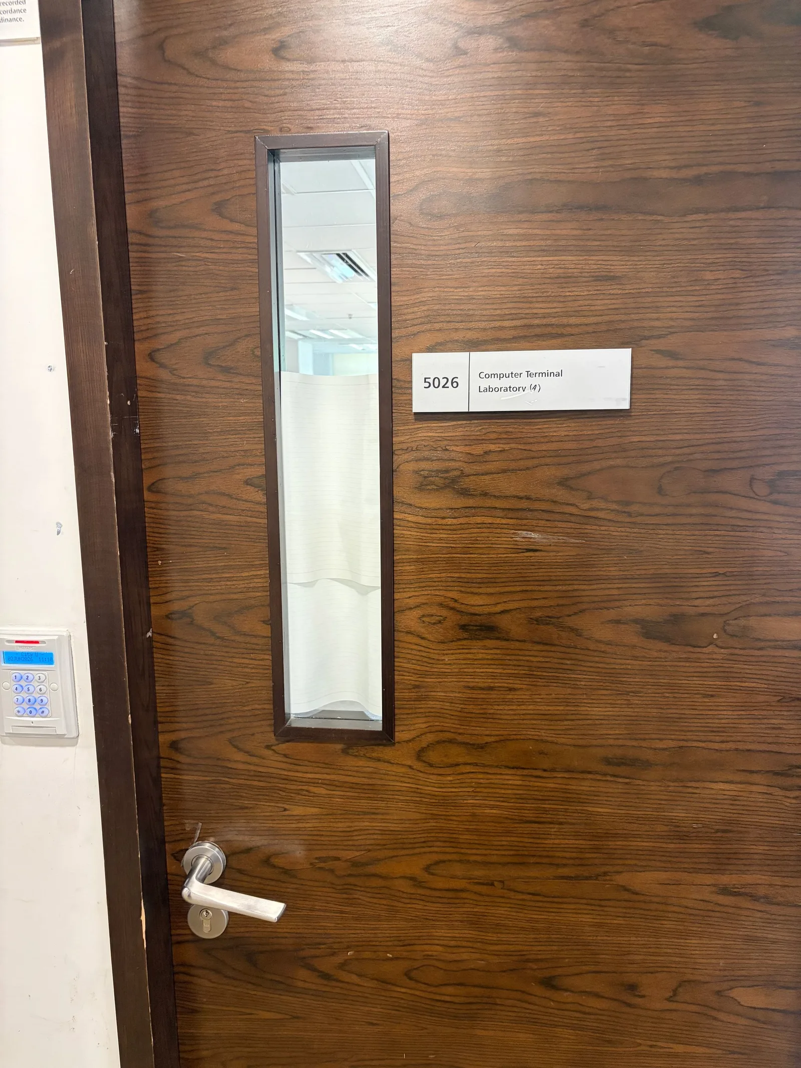Arriving at the PhD students' office.