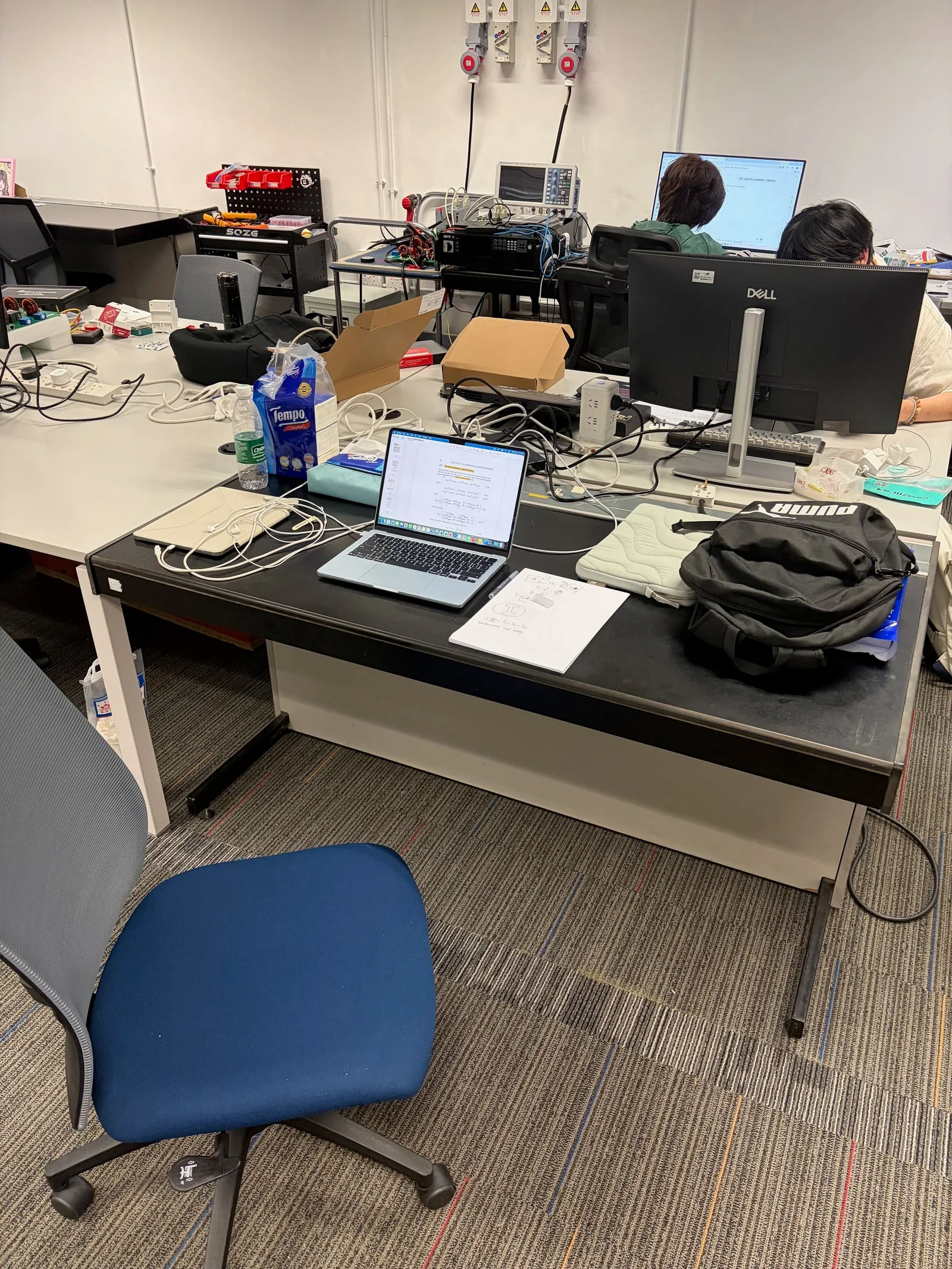 Finding my desk.